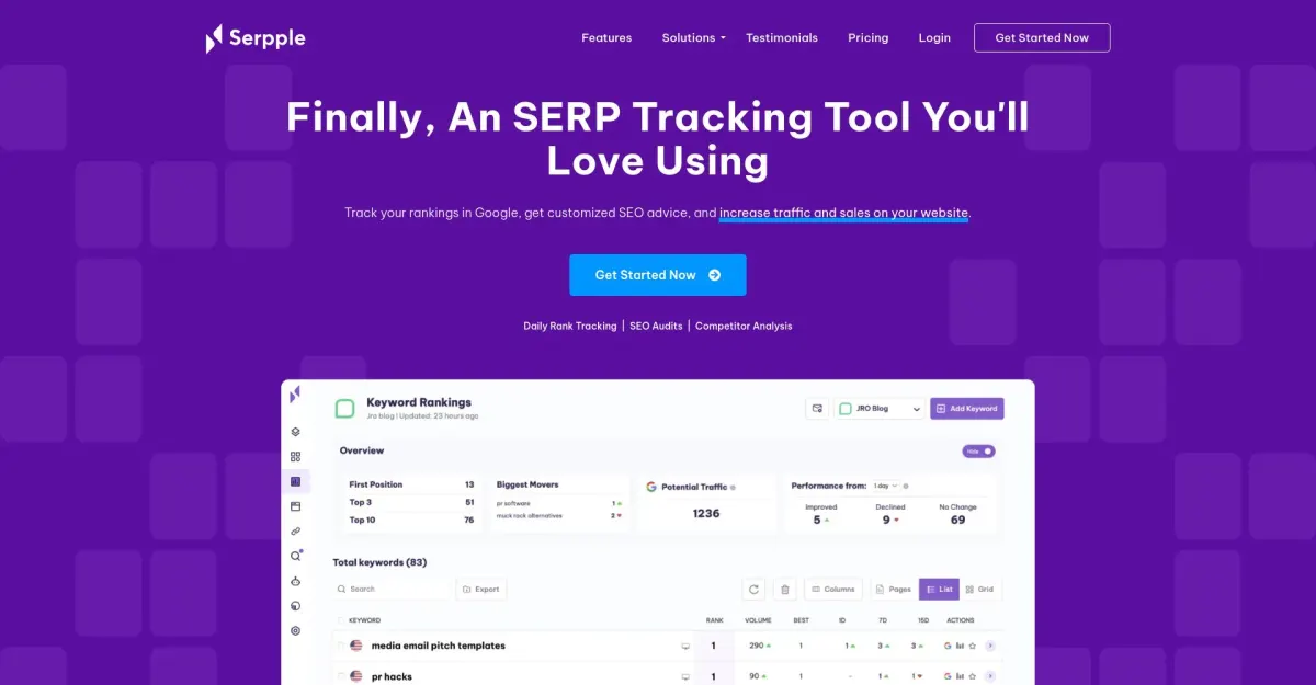 Serpple home page