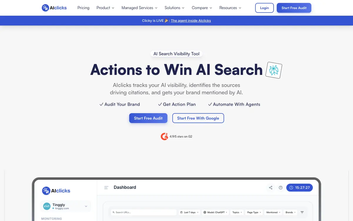 AIclicks home page