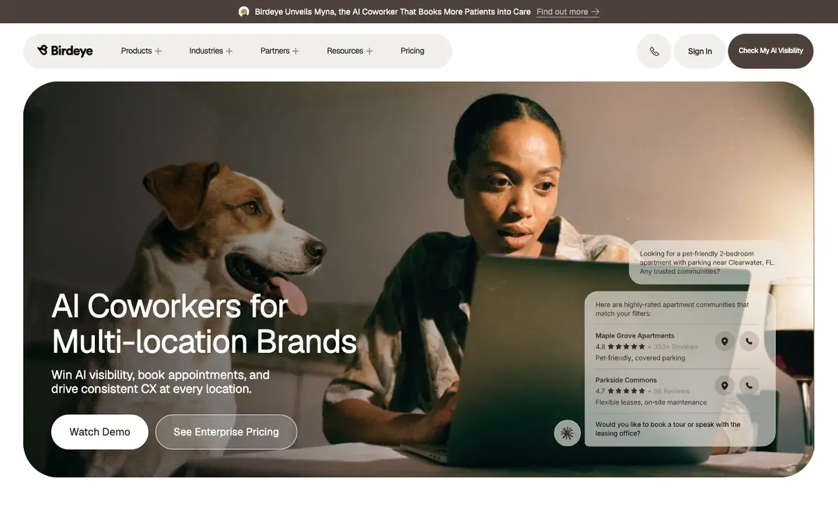 Birdeye home page