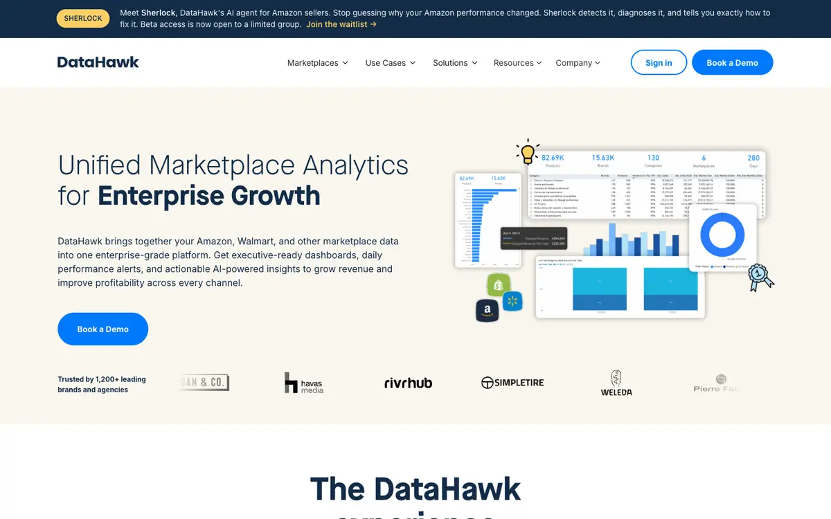DataHawk home page
