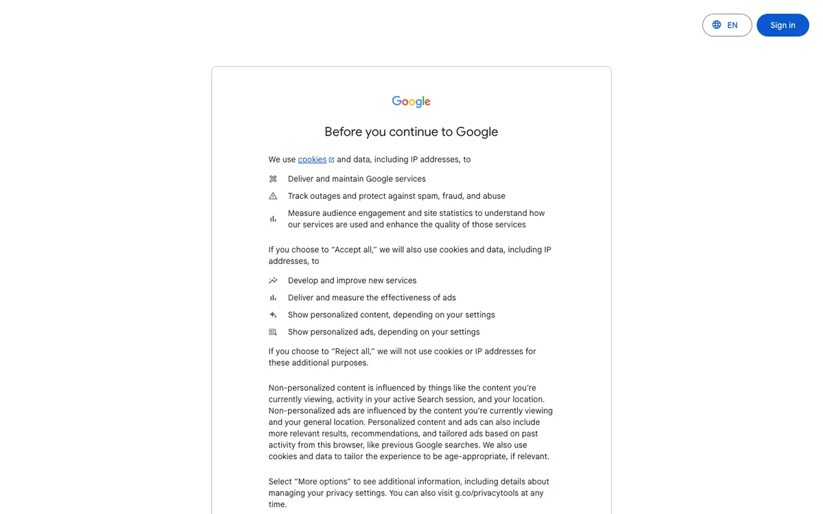 Google Keyword Planner home page