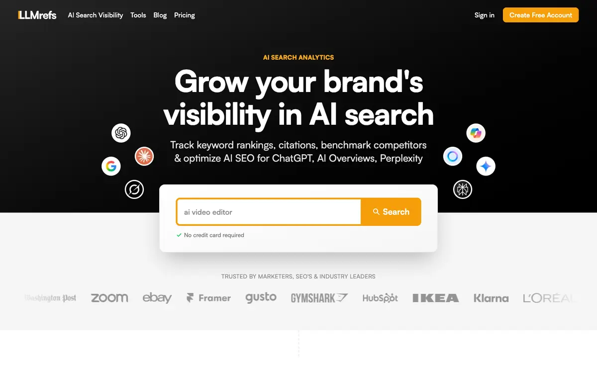 LLMrefs home page