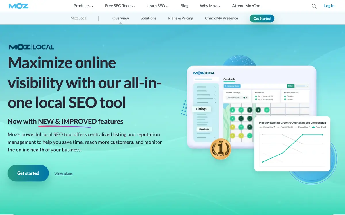 Moz Local home page