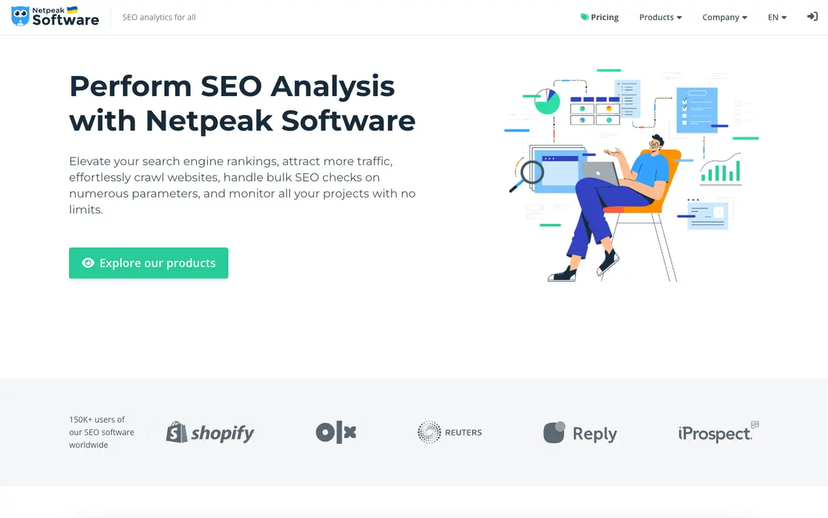 Netpeak Software home page