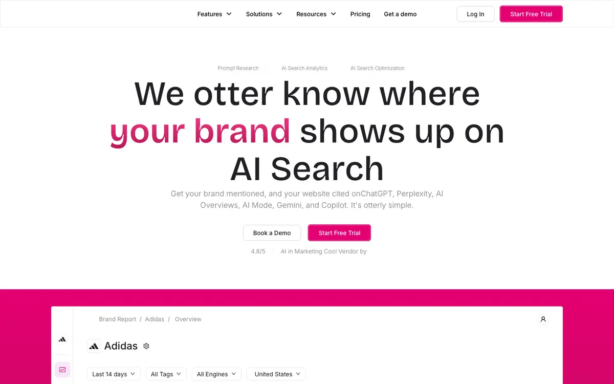OtterlyAI home page