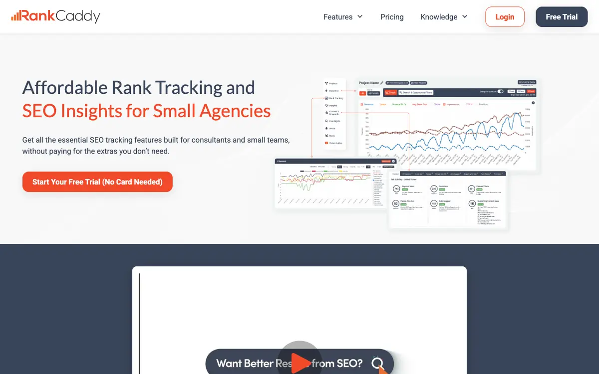 RankCaddy home page