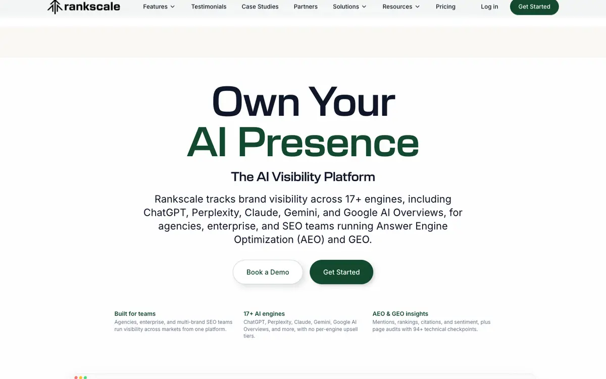 Rankscale home page