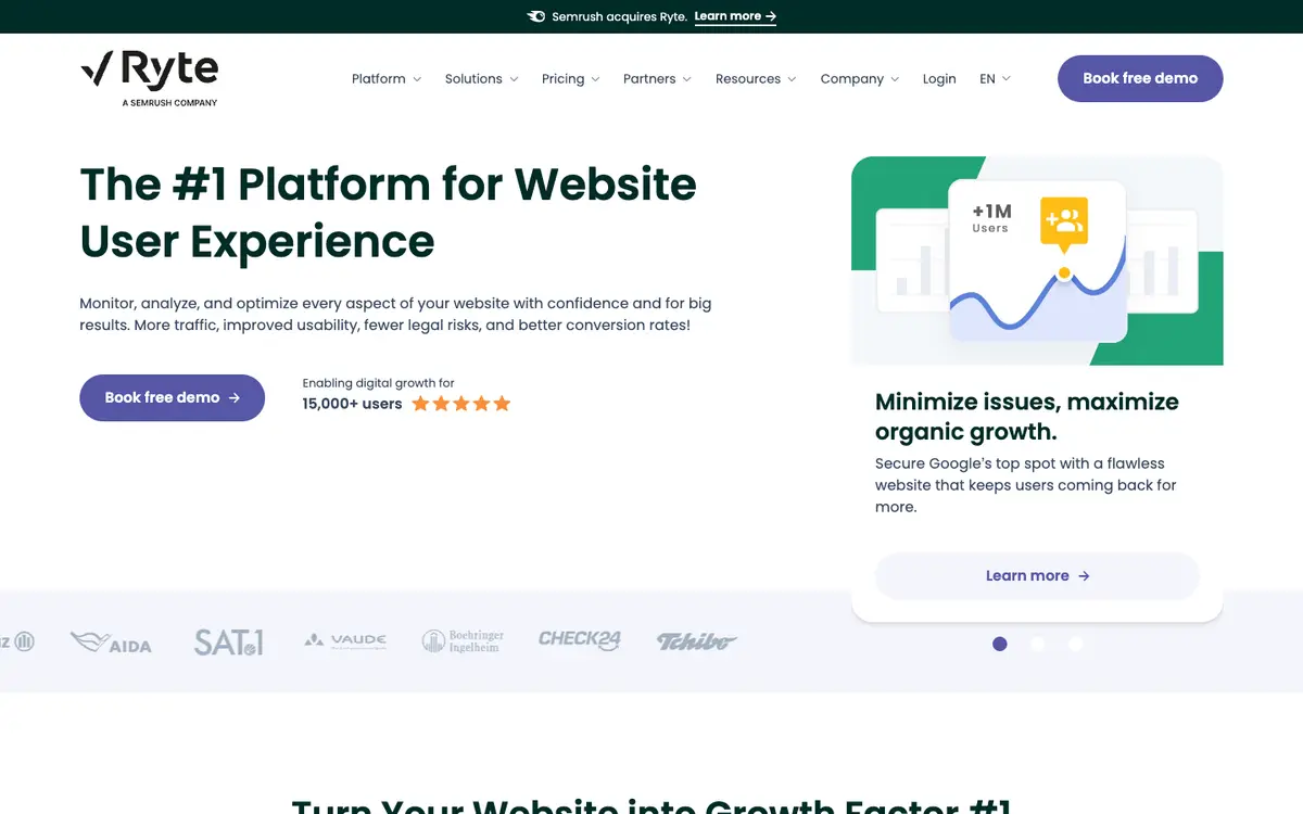 Ryte home page