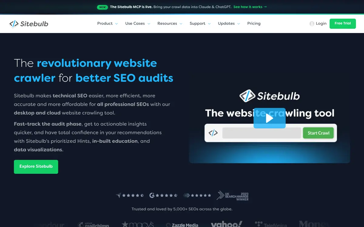 Sitebulb home page