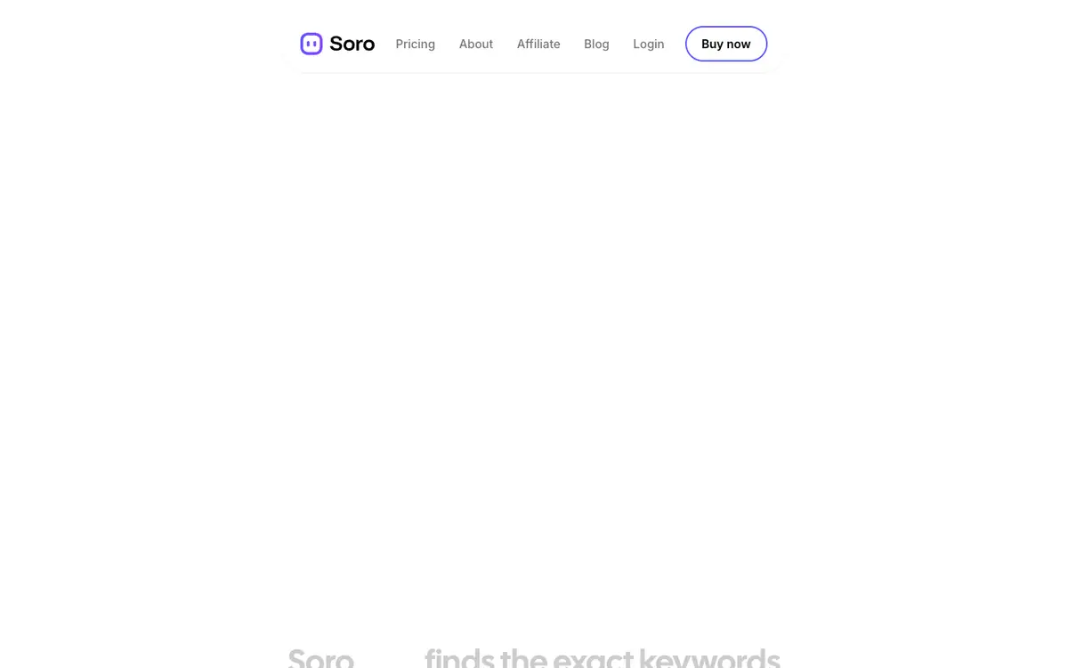 Soro home page