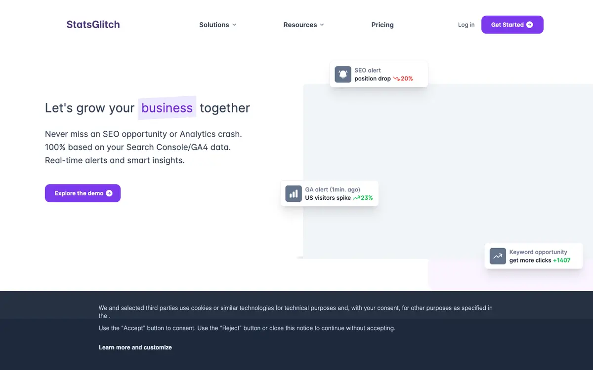StatsGlitch home page
