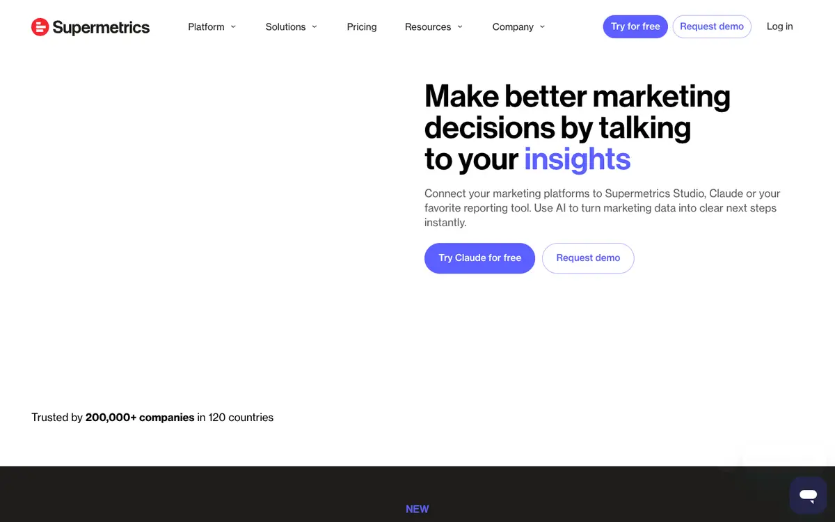 Supermetrics home page