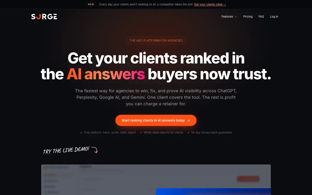 SurgeGraph home page