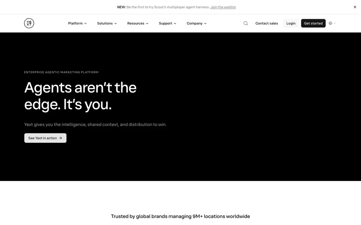 Yext home page