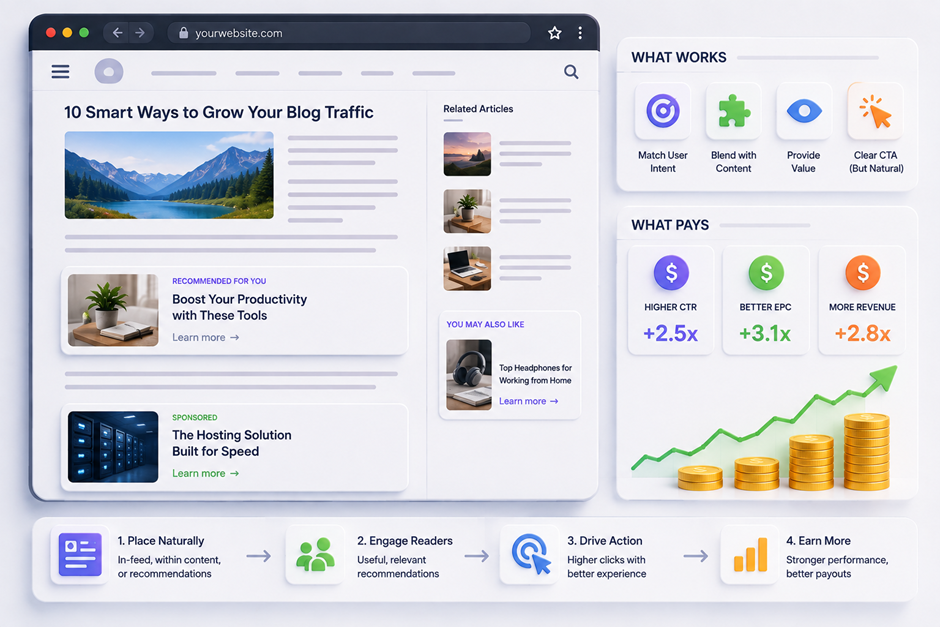 Native Ads on Your Website: What Works and What Pays